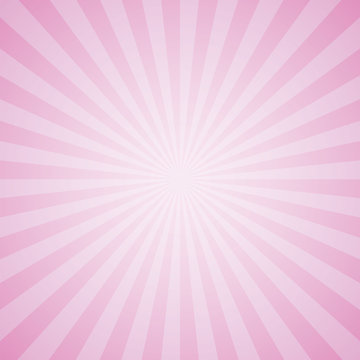 Pink Color Burst Background. Vector Illustration