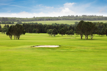 Idyllic golf course scenery