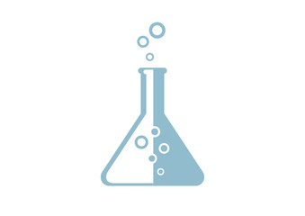 Laboratory glass icon on white background