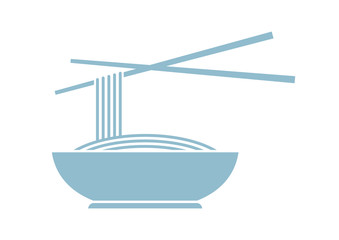 Noodles vector icon on white background