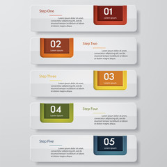 Design clean number banners template. Vector.