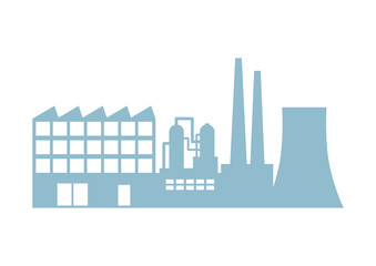 Naklejka premium Factory vector icon on white background