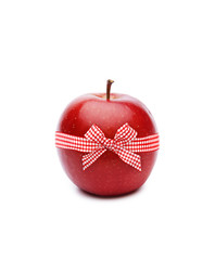 Roter Apfel mit Schleife