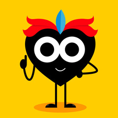 Heart Cartoon Mascot Character