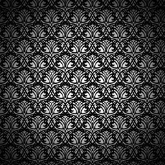 Black Lace Pattern on White Background