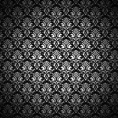 Black Lace Pattern on White Background