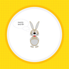 colorful background with rabbit and font