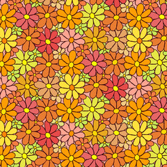 Intensive Colorful Flower Pattern