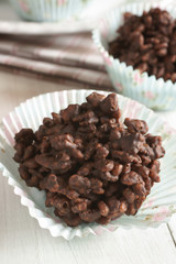 Chocolate rice krispie cakes