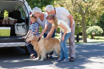 Grandparents going on road trip with grandchildren