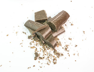 chocolated isolated pieces
