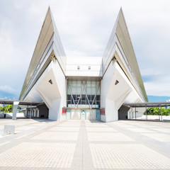Fototapeta premium skyline and modern art center exterior