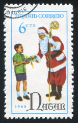santa claus and child