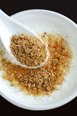 Fresh yogurt with wheat bran