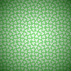 Green Floral Background with White Seamless Pattern from