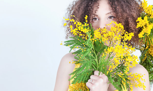 Eyes yellow mimose