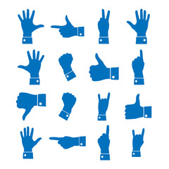 Icons hand, vector illustration.