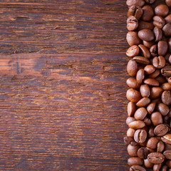 Coffee beans on table