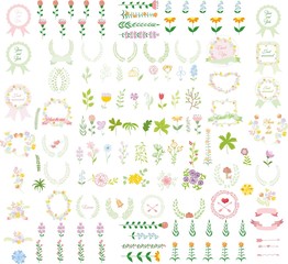 Набор свадебных графических SET- венок, цветы, стрелы