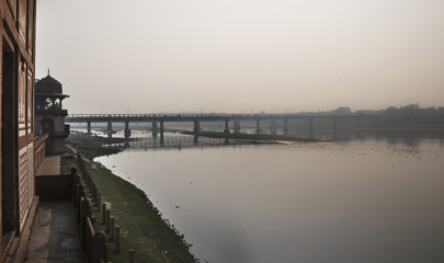 Fototapeta na wymiar City bridge view. Agra. India 