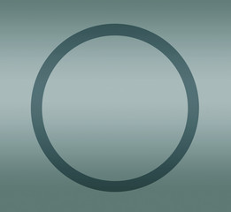 Empty button circle on grey background