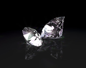 Diamonds on black background