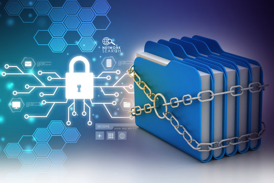 folder locked by chains