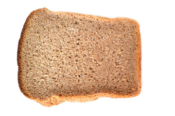 Brown bread on white.