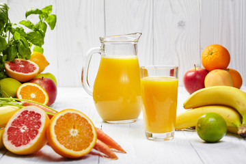 Healthy juices spring