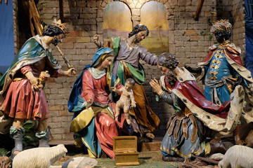 Nativity scene, Mariahilf church in Graz, Austria