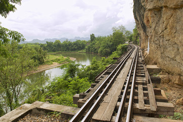 Thailand-Burma Death railway, Kanchanaburi, Thailand.