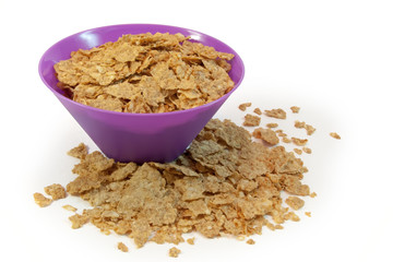 Сereal, bowl, white background, breakfast, food