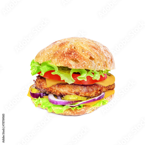 "Tasty and appetizing hamburger"Fotolia.com の ストック写真とロイヤリティフリーの画像 - Pic 78784160