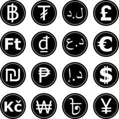 Currency icons set
