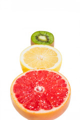 Pedestal fruit, light fruit, kiwi, grapefruit, lemon