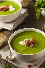 Homemade Green Spring Pea Soup