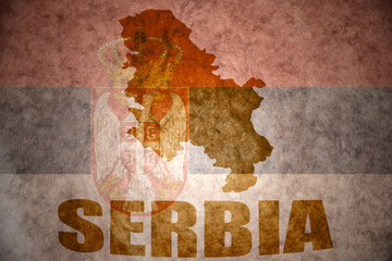 vintage serbia map
