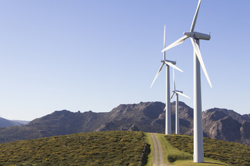 Aerogeneradores y Monte del Pindo