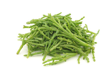 fresh Samphire on a white background