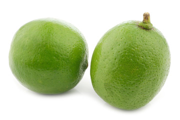 lime fruits on a white background