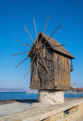 Fototapeta na wymiar Old Town Nessebar Wind Mill