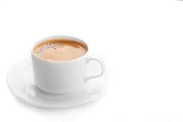 Cup of coffee isolated on white