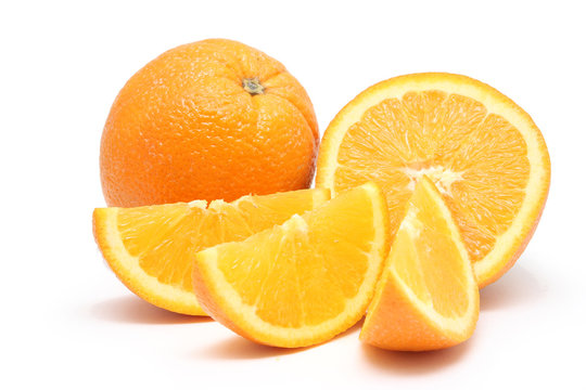 Orange fruit with sliced orange