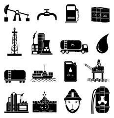 Oil industry icons set - 78799559