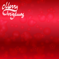 Christmas red background with text. 