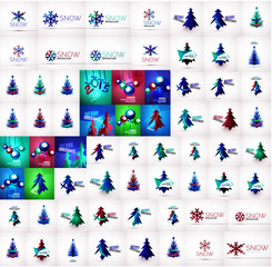 Mega collection of Christmas and winter design elements