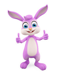 Easter Bunny with thumbs up pose