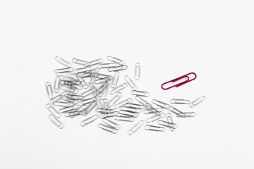 Mixed Paper Clips Metal and Pink - Purple