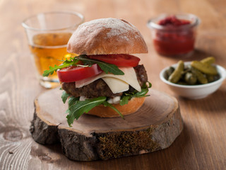 Homemade hamburger