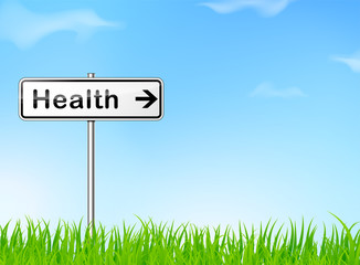 health direction sign